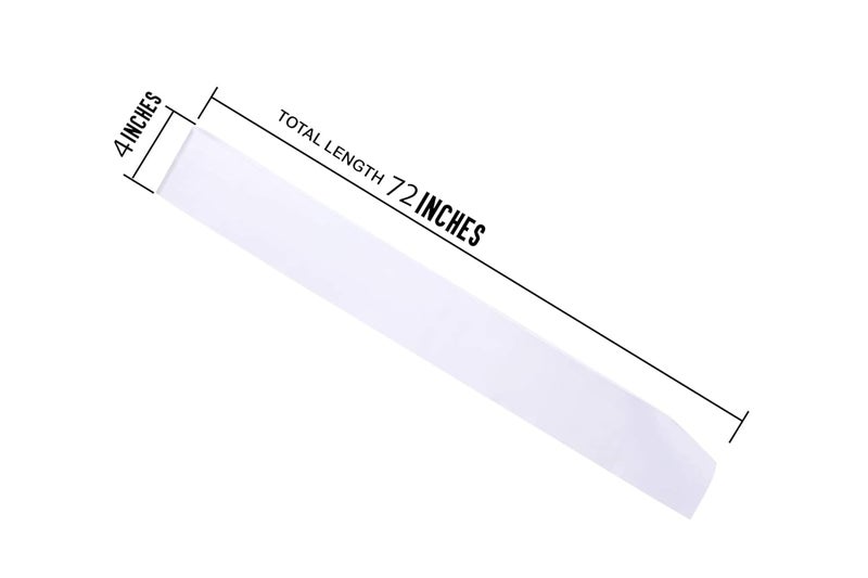hubops Plain White Satin Ribbon 4inch Plain White sash for DIY sash Also Make scrunchiesCrafts Gift Wrapping Hair Bows Wedding Party Decoration 72inch Length Pack of 10 - Image 2