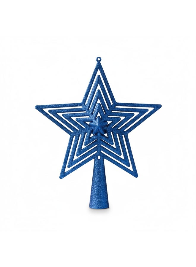 Blue Glitter Star for Christmas Tree - Image 2