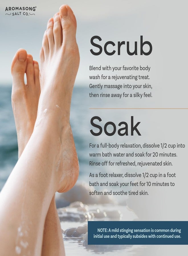 Aromasong Raw Magnesium Flakes for Bath + Dead Sea Salt for Soaking - 5 Lb Resealable Pack Magnesium Chloride Flakes - Organic Bath Salt Relaxing Mineral Soak (Packaging May Vary) - Image 4