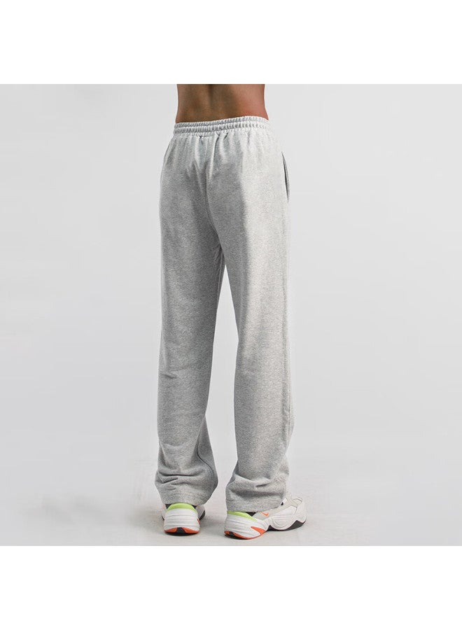 Dingfengbaoluo Men's Summer Thin Straight Pure Color Loose Wide Leg Pants Xs29 Gray 3XL - Image 4