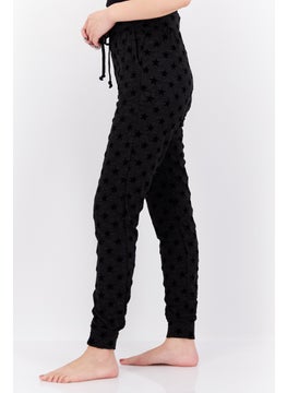 BB Dakota by Steve Madden Women Drawstring Allover Print Panjama, Black  - Image 2