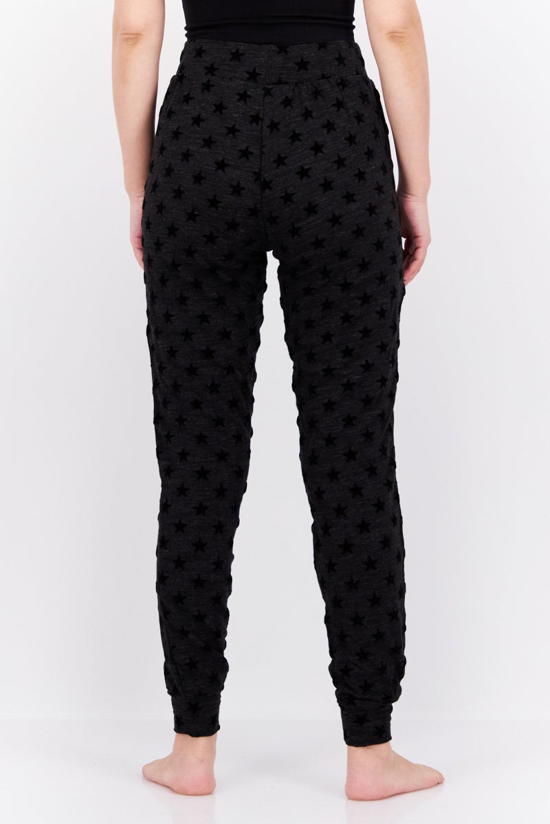 STEVE MADDEN BB Dakota by Steve Madden Women Drawstring Allover Print Panjama, Black - Image 3