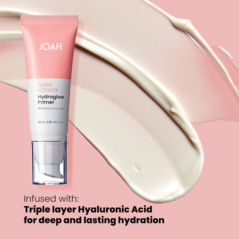 JOAH Super Sidekick Hydroglow Makeup Primer with Hyaluronic Acid For Glow Dewy Finish, Hydrating Long Lasting and Illuminating Korean Makeup Face Primer For Silky Glass Skin, All Skin Types, 1.01 Oz - Image 3