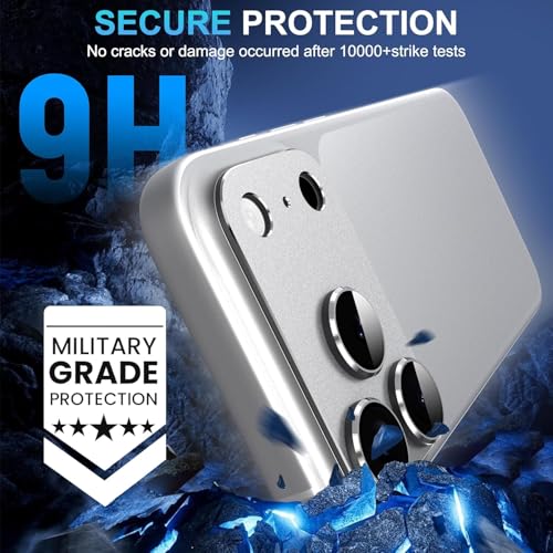CASENED Camera Lens Protector Tempered Glass for iPhone 17 Pro Max - Alloy Metal Cover with Tempered Glass - Scratch Resistant, Easy Installation (1, Silver, iPhone 17 Pro Max) - Image 4