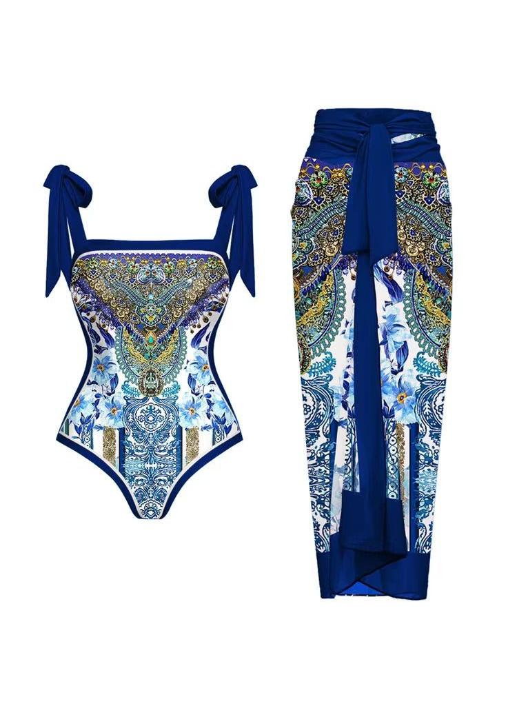 general Women's 2-Piece Swimsuit Chiffon Skirt Style Swimsuit Fashionable Swimsuit Birthday Gift Swimsuit Party Best Gift - Image 1