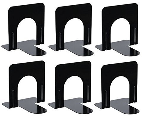 Bookend Supports Business Source Black 6 Pairs Small
