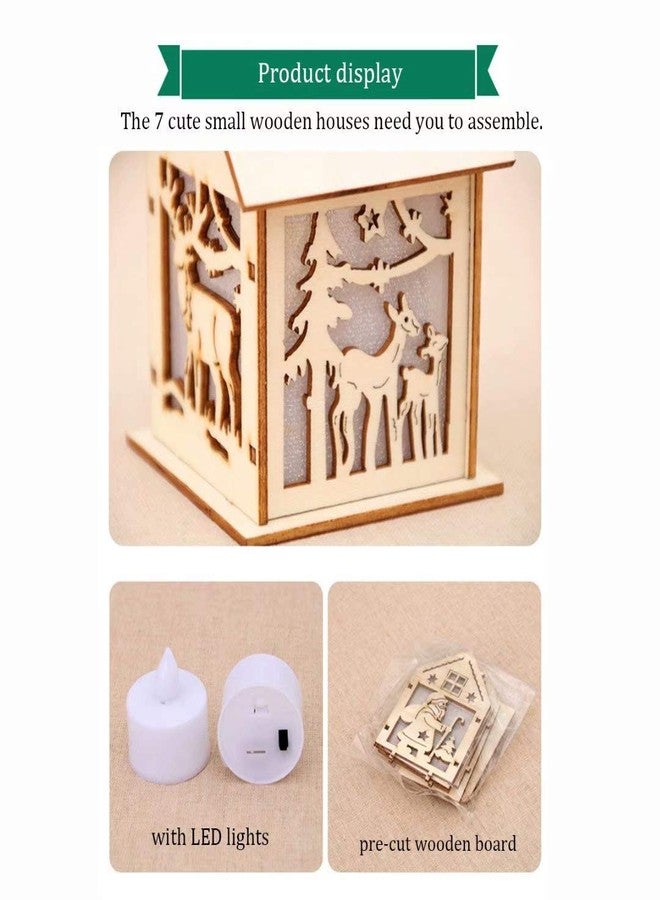 qiaoniuniu Wood Craft Kits Unfinished Small Houses 3D Cutting Wooden Puzzle Toy for Kids and Adults Build Your Own Perfect Decoration-Including 7 pcs - Image 4