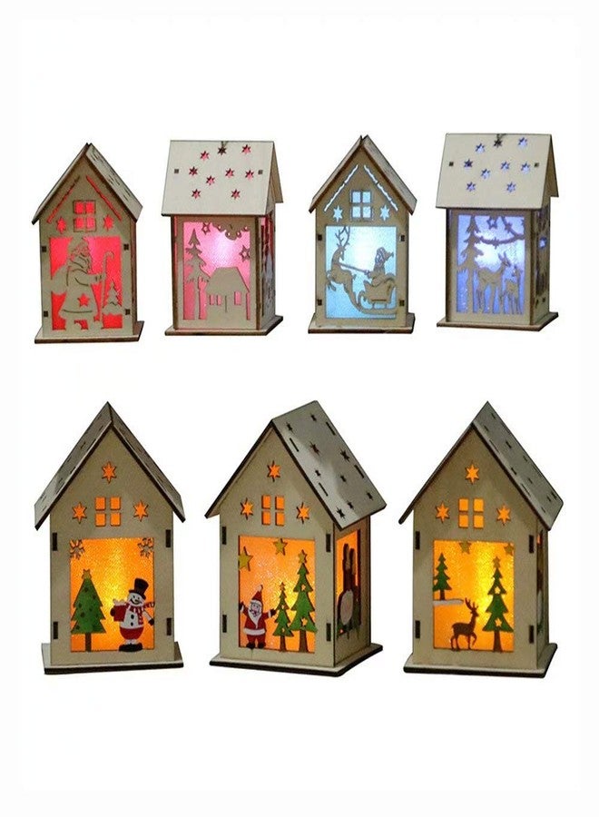 qiaoniuniu Wood Craft Kits Unfinished Small Houses 3D Cutting Wooden Puzzle Toy for Kids and Adults Build Your Own Perfect Decoration-Including 7 pcs - Image 1