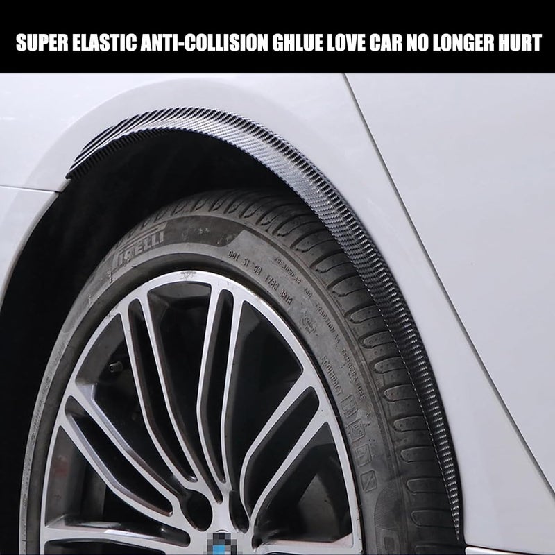 GKmow 4 PCS Car Fender Trim Strip - 28" Anti-Scratch Wheel Fender Protectors in Carbon Fiber Design - Image 3