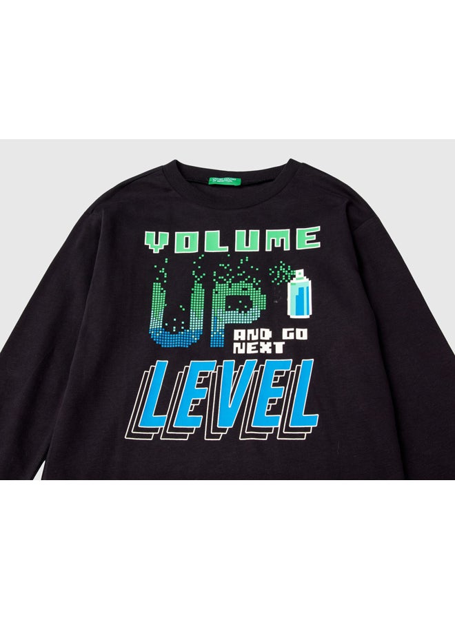 بينيتون تيشيرت أولاد مطبوع برقبة دائرية - Image 3