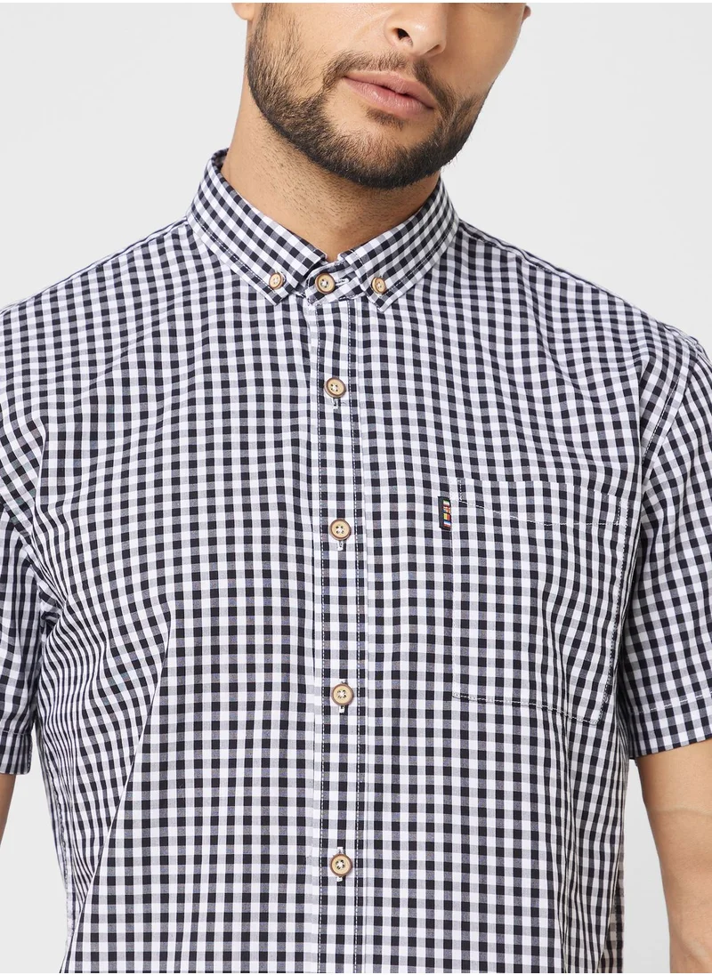روبرت وود Check Short Sleeve Shirt