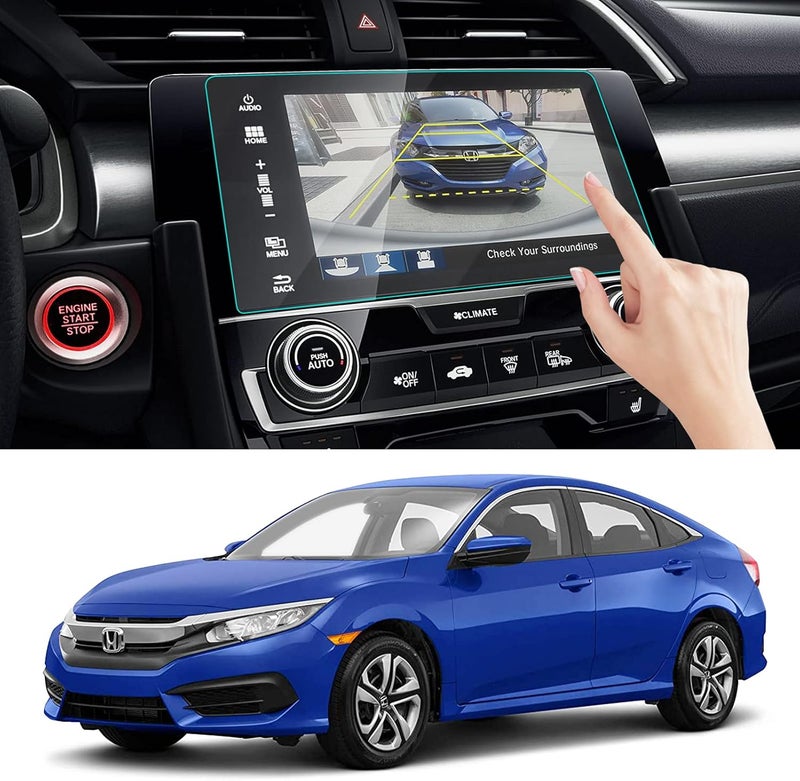 Moonlinks Screen Protector Compatible with Honda Civic Si Type R Hatchback Touring EX EX-L EX-T 2016-2018 7-Inch, 9H hardness Anti Glare Scratch Tempered Glass Screen Protector - Image 1