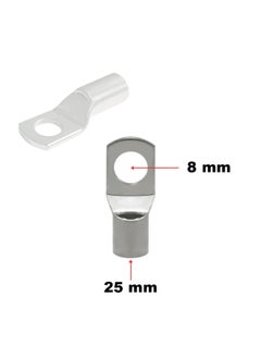 Duravel Duravel Copper Cable Lugs Ring Terminal Connectors,for Marine, Solar, Automotive Electric Home Applications etc(Pack-Of 10) (Cable-Size-25mm, Hole Size 8mm)  - Image 2