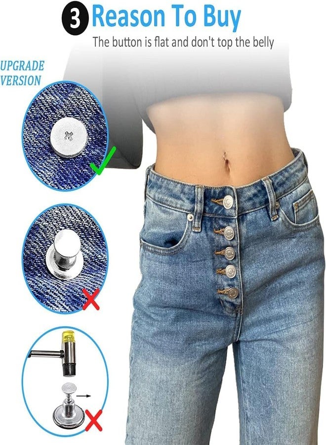 Lavnik Jeans Buttons, Metal Tack, Metal Snap Replacement Kit for Denim Jeans Jackets DIY Sewing Knitting Crafts, - Image 4