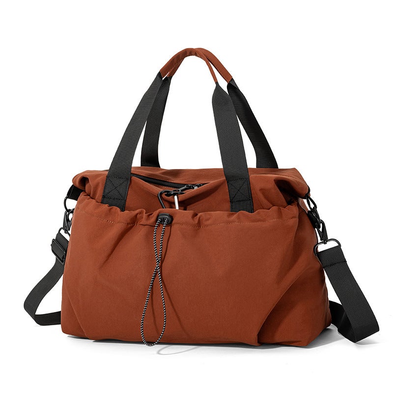 Waterproof Oxford Dry Wet Separation Drawstring Travel Tote Expandable Unisex Gym Bag - Image 4