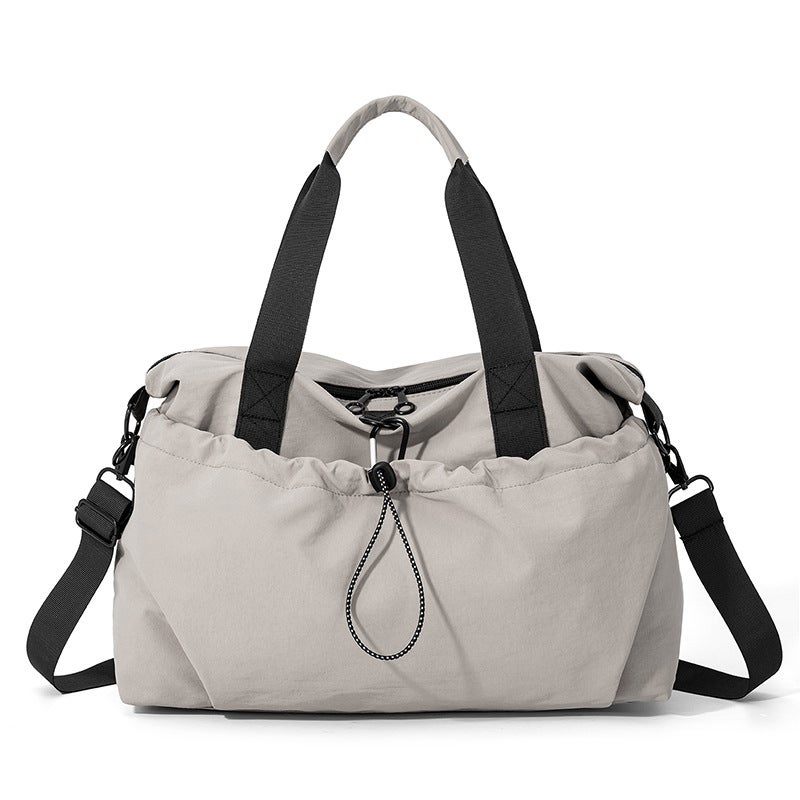 Waterproof Oxford Dry Wet Separation Drawstring Travel Tote Expandable Unisex Gym Bag - Image 1