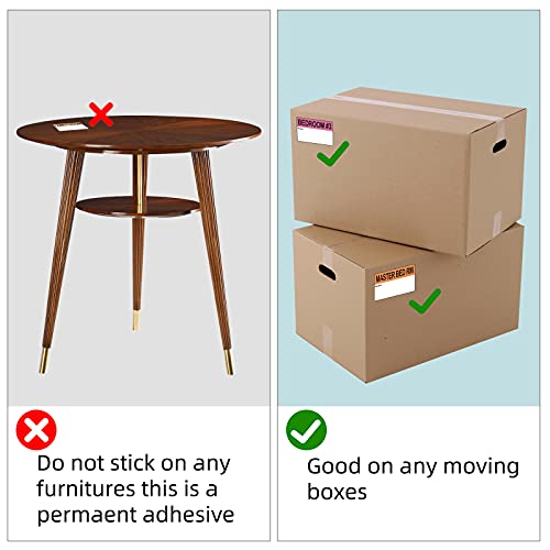 Pacific Mailer Moving Labels, Pacific Mailer 800Pcs 2 x 3 Inch Home Moving Stickers for Bedroom House Bathroom Packing Label for Moving Boxes Color Coded Fragile Stickers Printed Color - Image 4
