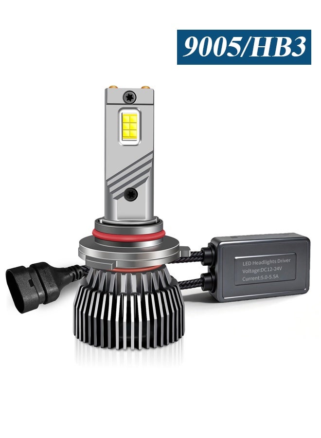 نيبمينينت مصابيح LED لمصابيح السيارة 65W، ضوء أبيض نقي 6500K، شرائح CSP مع نظام تبريد بأنابيب نحاسية مزدوجة، متوافقة مع 12V/24V، قابلة للتوصيل والتشغيل، بديلة لمصابيح الهالوجين، مقابس متعددة: H7 H1 H4 H11 9005 9006 9012 - Image 2