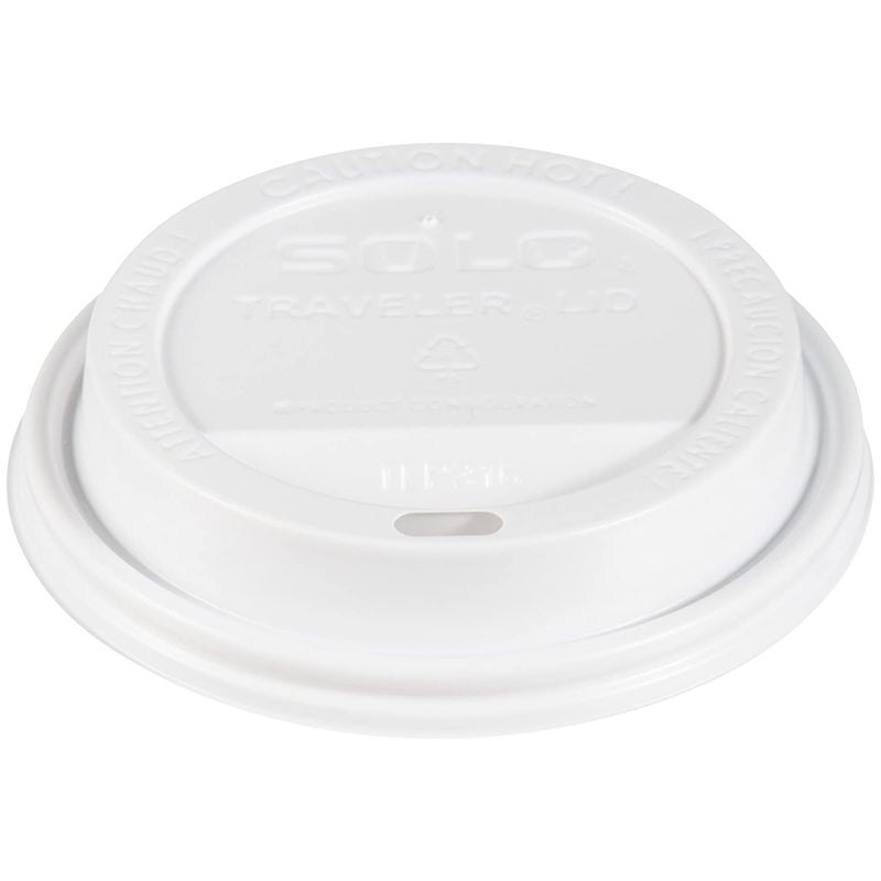 SOLO TLP3160007 White Traveler Lid for SSP and Bare Paper Hot Cup  2 Packs of 100 200 Lids Total
