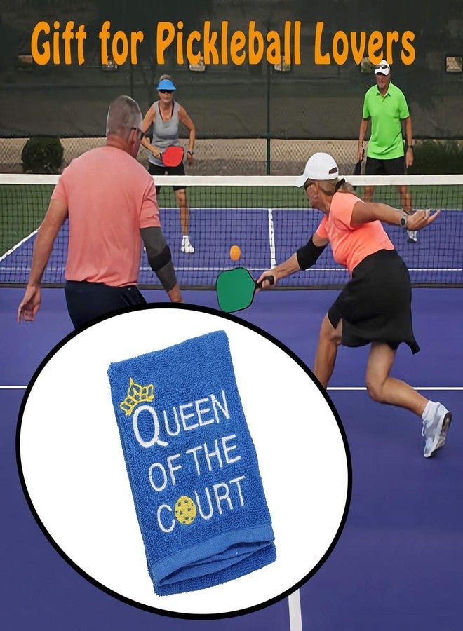 BLUPARK Embroidered Pickleball Towel Gift King/Queen of The Court Pickleball Towel with Clip (Pickleball Queen) - Image 5