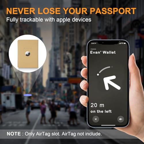 Kicoroiny Full Grain Leather AirTag Passport Holder Wallet Cover for Men and Women Travel, Passport Holder with AirTag Slot Passport Wallet, Travel Essentials Genuine Leather Passport Cover Gifts (Green) - Image 3