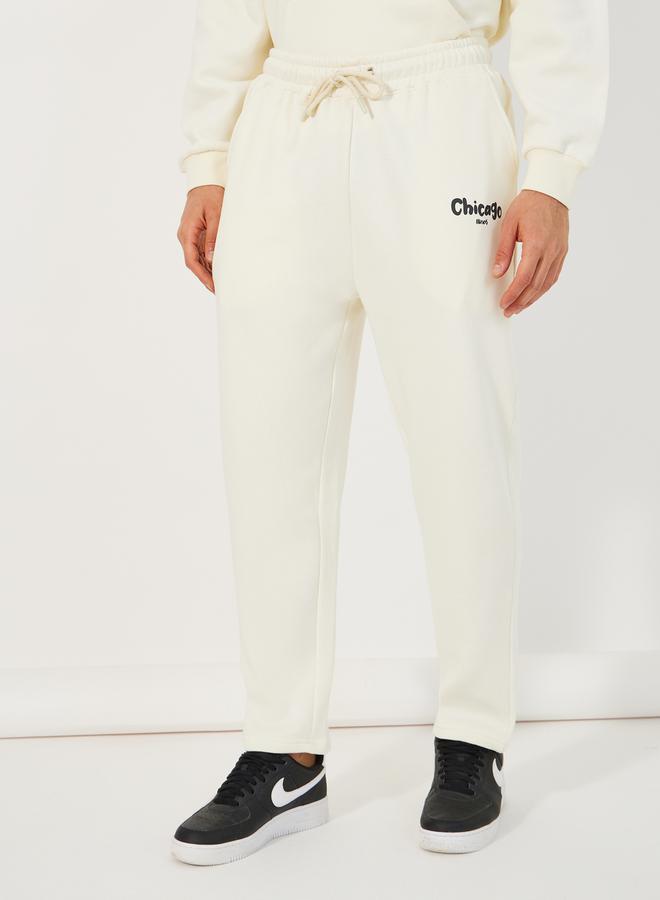 Styli Chicago Print Oversized Hoodie & Open Hem Joggers Co-Ords  - Image 5