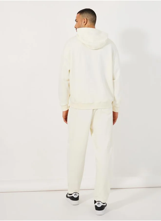 Styli Chicago Print Oversized Hoodie & Open Hem Joggers Co-Ords