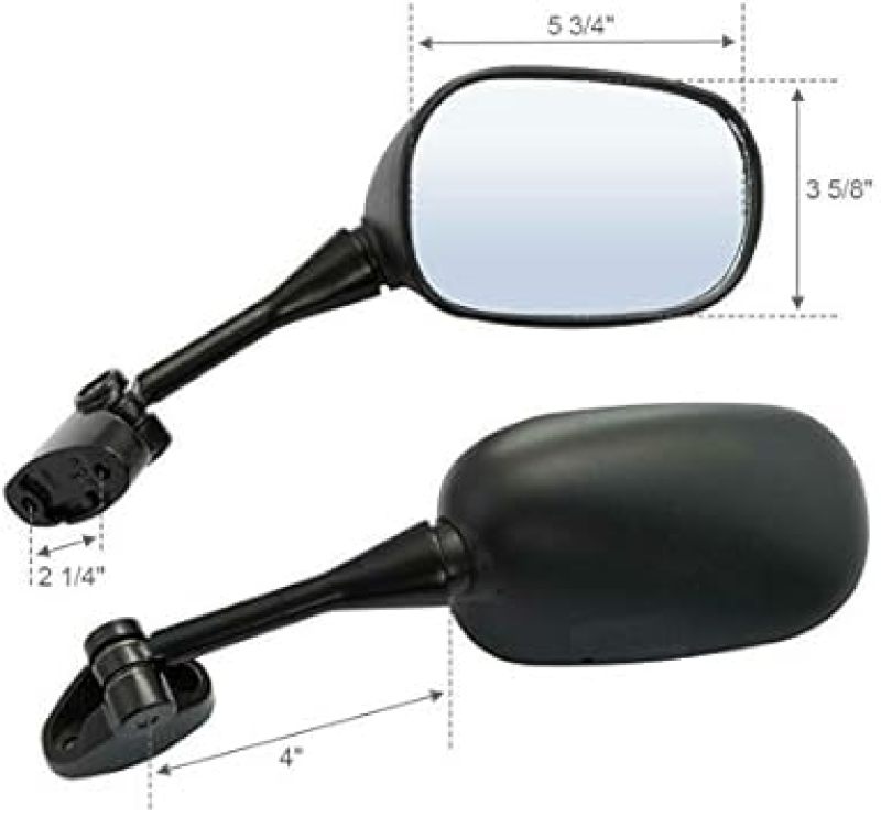 Motorcycle Side Mirrors Black Direct Replacement for Vfr800 - Wide-angle Rear View Mirrors for Enhanced Riding Safety - Image 3