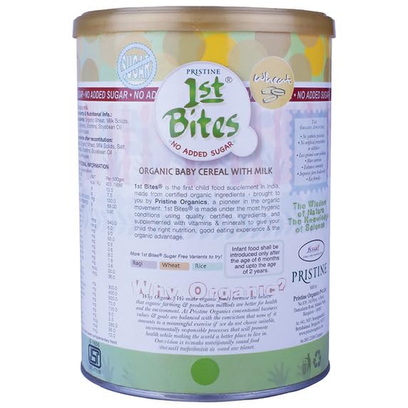 Pristine 1st BITES Baby Cereal 400g | Baby Food (6-24 Months) Stage-1, Organic Wheat (No Added Sugar) | Infant Food - Image 3