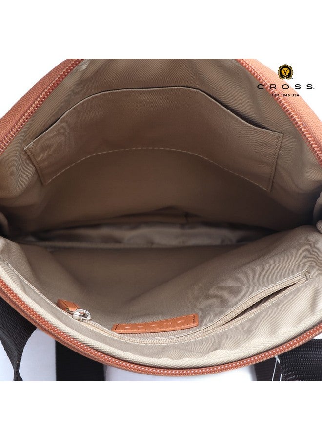 كروس حقيبة كروس بودي للرجال حقيبة كتف جانبية صغيرة وخفيفة الوزن - تان | لمسة نهائية ممتازة بتصميم أنيق - Image 2