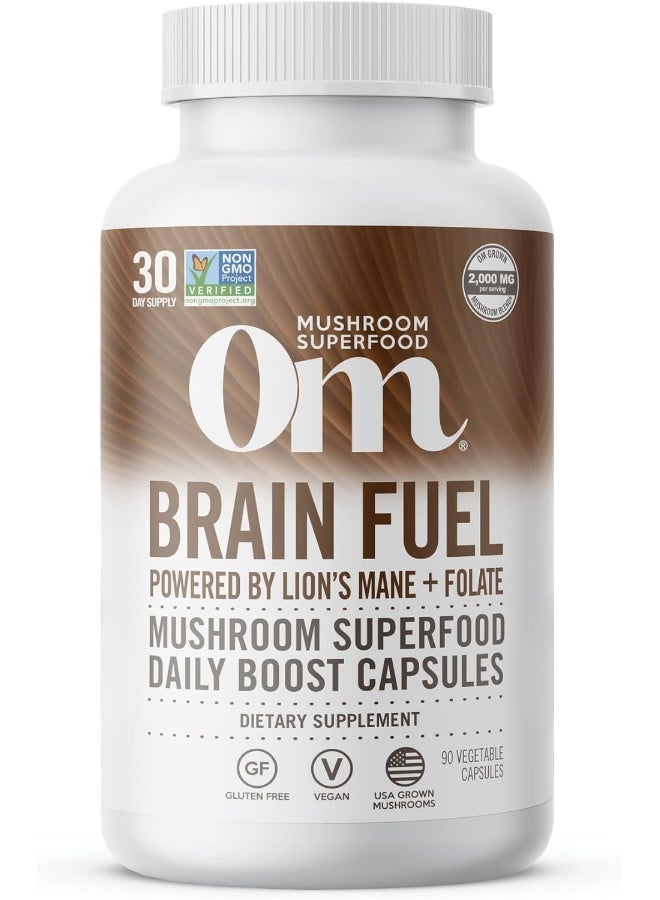 Om Organic Mushroom Nutrition OM BRAIN FUEL MUSHROOM SUPERFOOD 90VCAPS - Image 1