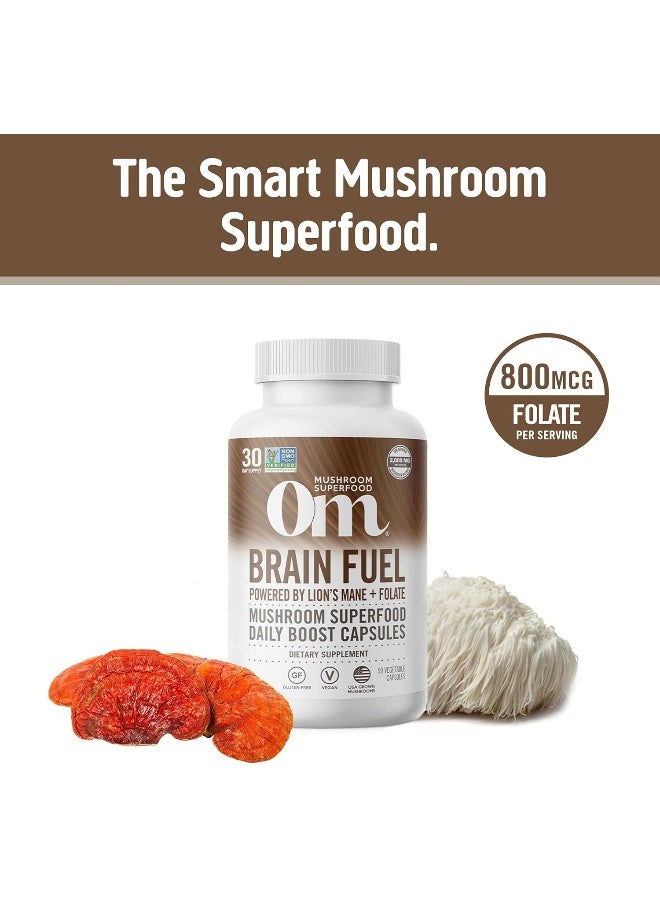 Om Organic Mushroom Nutrition OM BRAIN FUEL MUSHROOM SUPERFOOD 90VCAPS - Image 2