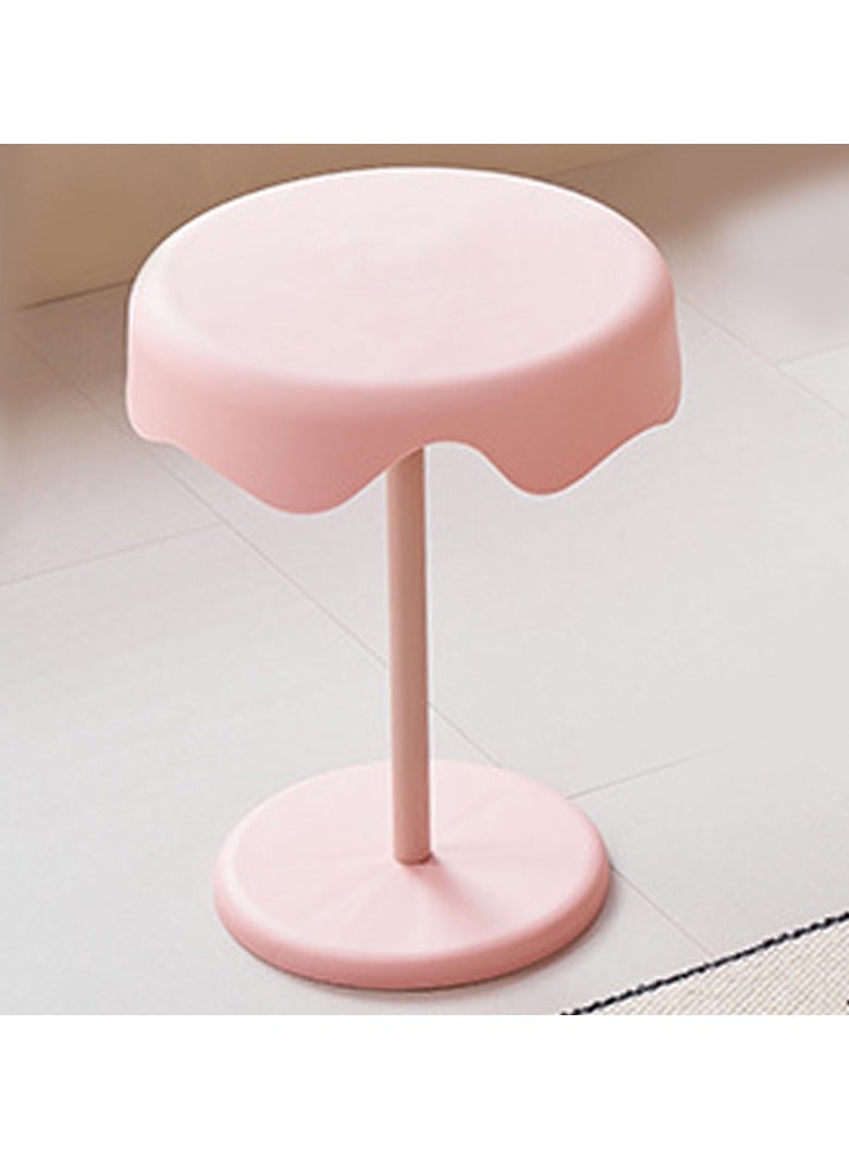 عربست طاولة جانبية مستديرة صغيرة، طاولة كوكتيل، ديكور، طاولة قهوة، طاولة مارتيني للشرفة، طاولة جنب السرير، غرفة النوم، الأريكة، الوردي - Image 1