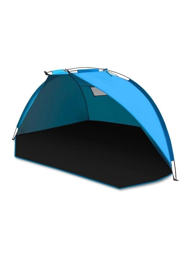 جيجيرو خيمة شاطئ، مظلة شمسية محمولة خفيفة الوزن مضادة للأشعة فوق البنفسجية للاستخدام الخارجي، خيمة منبثقة تتسع لشخصين أو ثلاثة أشخاص، لون أزرق - Image 1