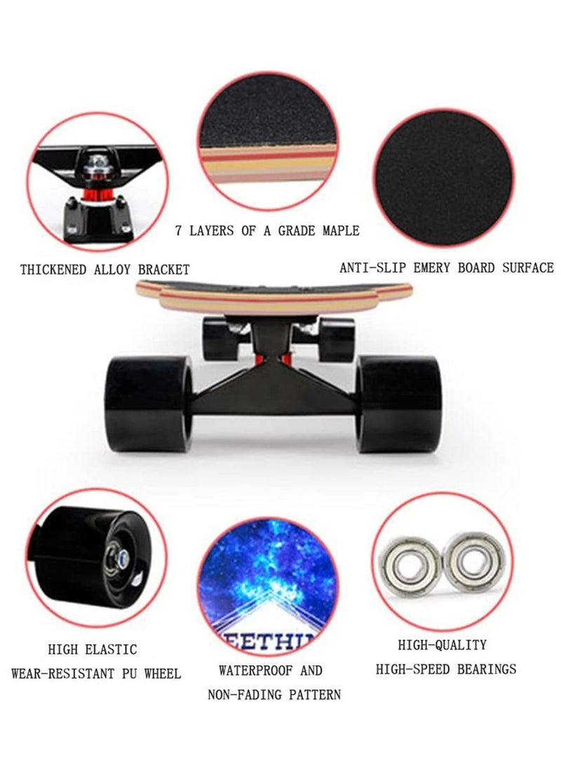SSG - 31 Inch Skateboards,7 Layer Natural Maple,Long skateboards for Kids Beginners - Image 1