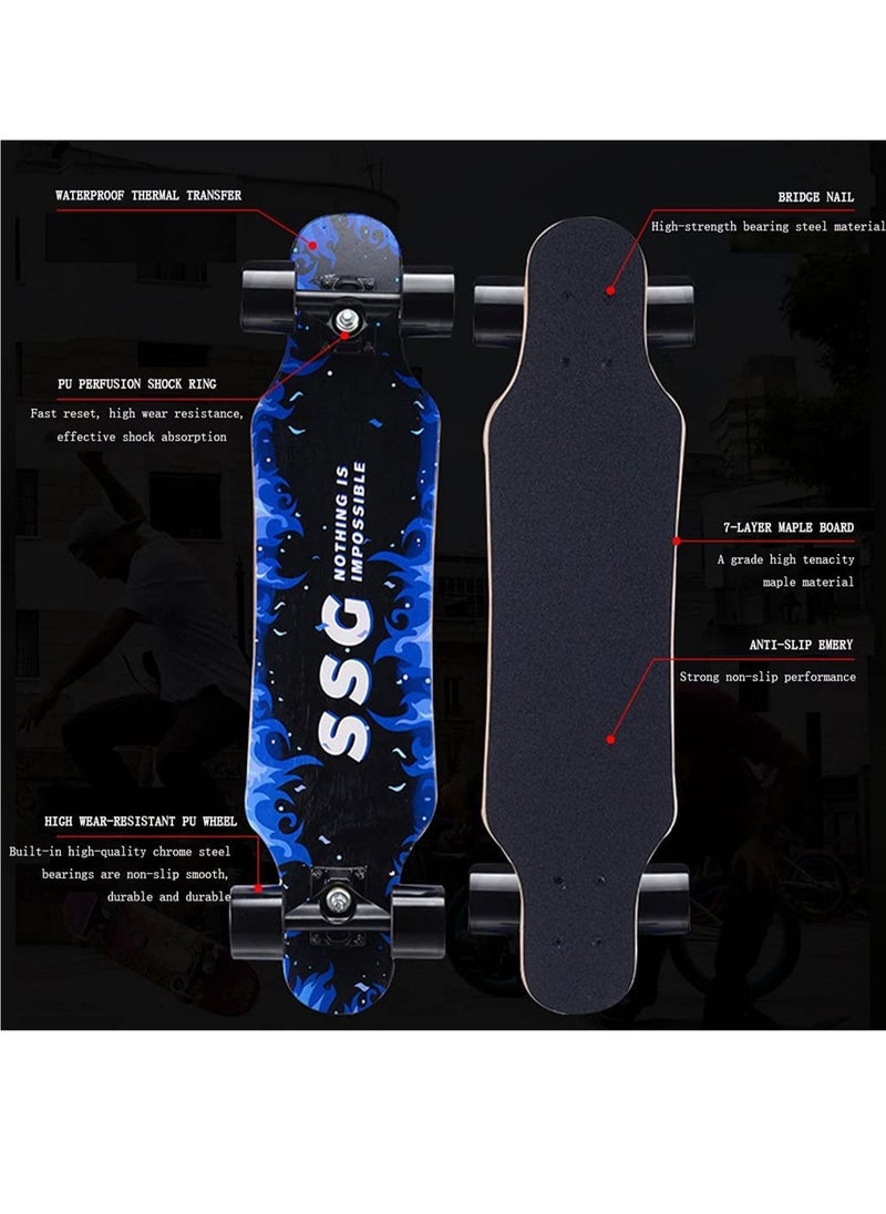 SSG - 31 Inch Skateboards,7 Layer Natural Maple,Long skateboards for Kids Beginners - Image 1