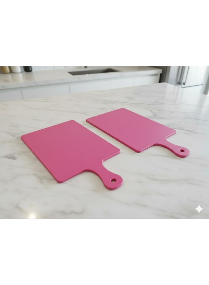 favilla Durable plastic cutting board set – 2 pieces – Strong non-slip surface and comfortable handle for everyday use – Multicolor – Code 686 - Image 3