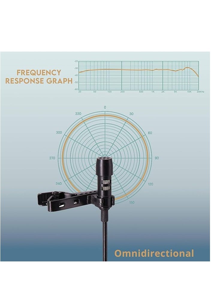 ELTRAZONE - iPhone Lavalier Microphone - VEYDA VD-LL1 Lightning Adapter Lav Lapel Clip-on Omnidirectional Condenser Mic - Image 1