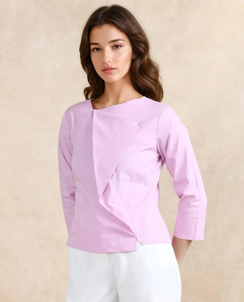 Rareism Women's Regular Sleeves Plain Top