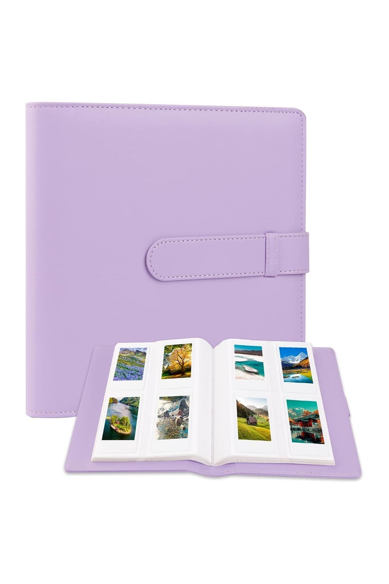 VKL 256 Photos Album for Fujifilm Instax Mini Camera, Polaroid 2x3" Zink Pictures, Photo Album Book for Instax Mini 11 12 9 90 70 40 8 Instant Camera and Film (Purple) - Image 1