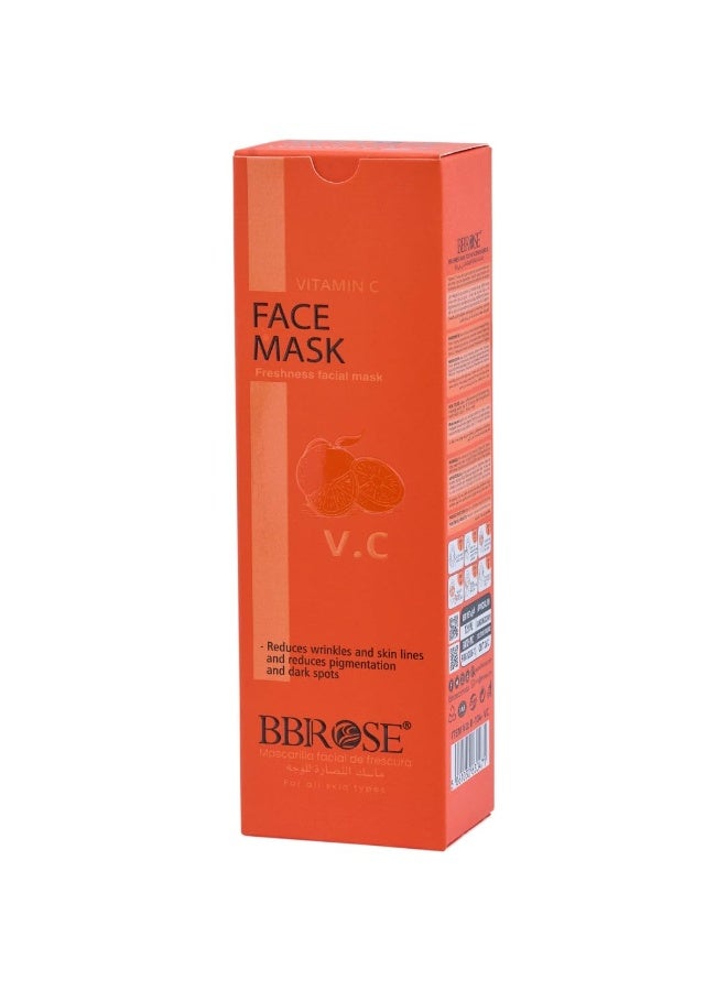 BBROSE Vitamin C Face Mask (120ml) | Freshness Facial Mask | Reduces Wrinkles, Fine Lines & Pigmentation | Brightens Skin & Fades Dark Spots - Image 1