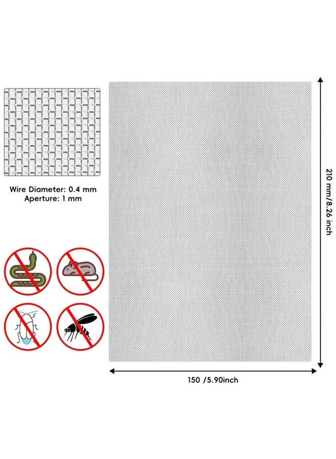 6Pcs 304 Stainless Steel Mesh Screens Fine Wire Insect Rodent Barrier For Home Garden Ventilation - Image 3
