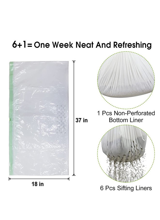 Generic 7-Piece Sifting Cat Litter Box Liners Bags with Holes with Drawstring (37" x 18")  - Image 5