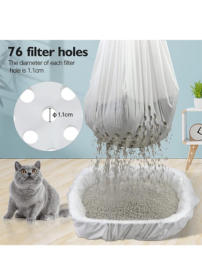 Generic 7-Piece Sifting Cat Litter Box Liners Bags with Holes with Drawstring (37" x 18")  - Image 2