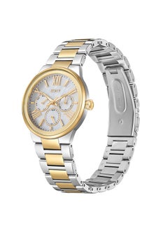 ECSTACY Ecstacy E23613-TBTM Women Multi Function Display Watch & Stainless Steel Strap Two Tone Gold  - Image 2