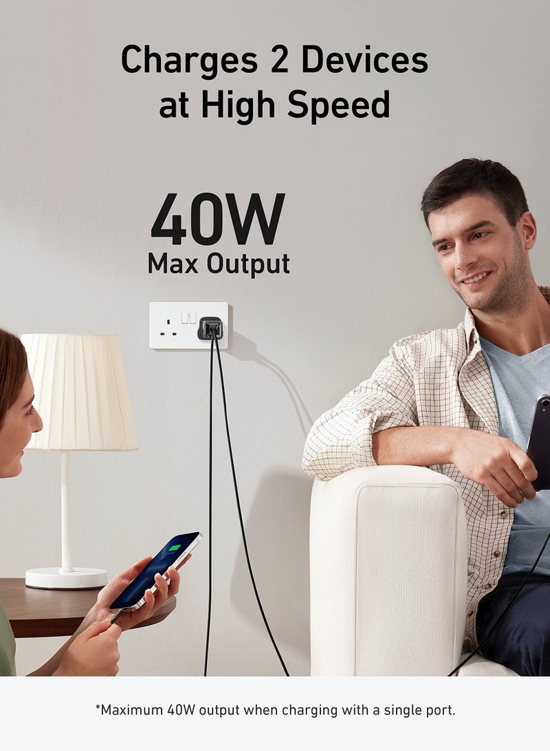 Anker 521 charger (nano pro) smart charging dual-port 40w usb c - Image 3