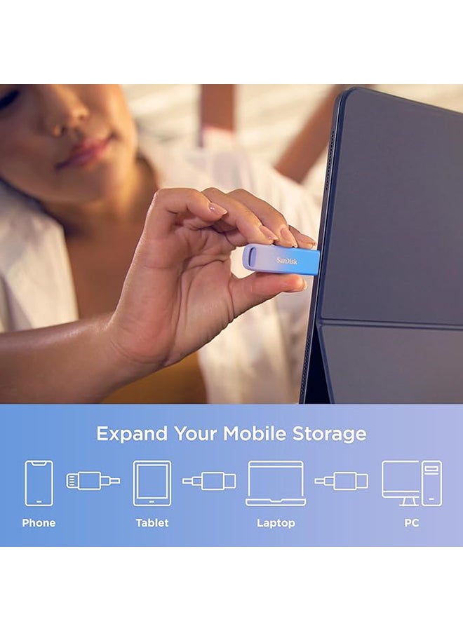 sandisk 128 GB Creator Phone Drive - for iPhone, iPad, Laptop & Mac - Includes USB Type-C and Lightning Connectors - Automatic Backup, 3 Months of Adobe Lightroom Included SDIXD0N-128G-GN6TP - Image 3