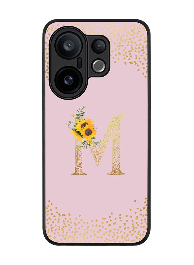 Stylizedd For vivo X200 FE / S30 Pro mini Case,Slim fit Camera Protection, Shockproof Thin Phone cover  - Custom Floral Monogram - M  (Pink )