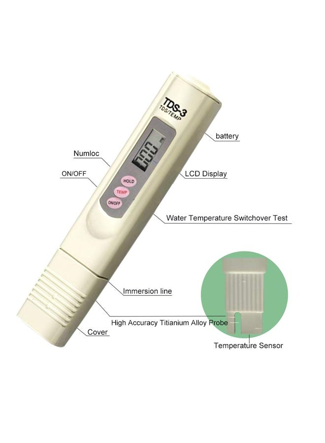 TDS-3 Water Tester White/Grey - Image 2