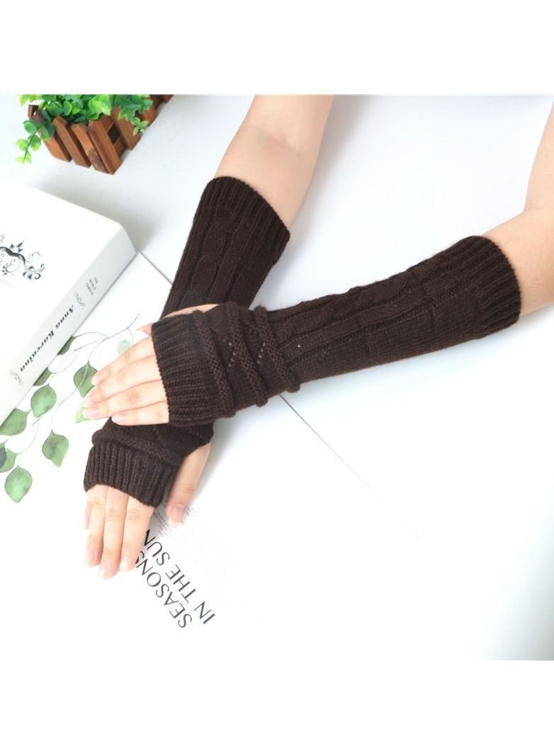 Loquat Fingerless Cotton Polyester Gloves Sleeves 